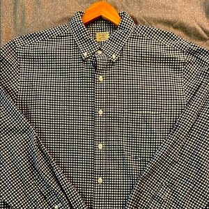 J. Crew Blue and White Checkered Shirt